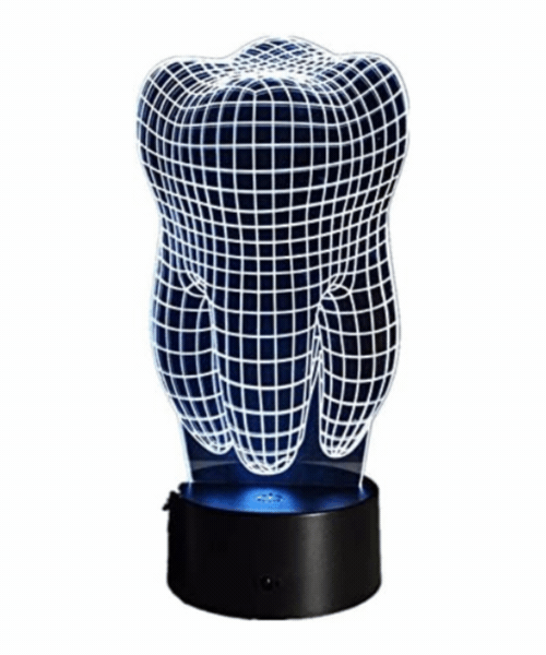 mehrfarbige 3D-Zahnarztzahnlampe mehrfarbige 3D-Zahnarztzahnlampe